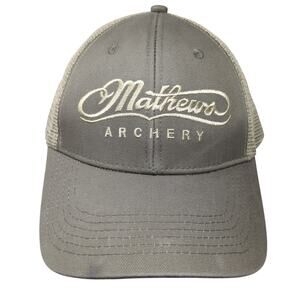 Matthews Archery Snapback Trucker Hat Brown One Size Adjustable Mesh Back